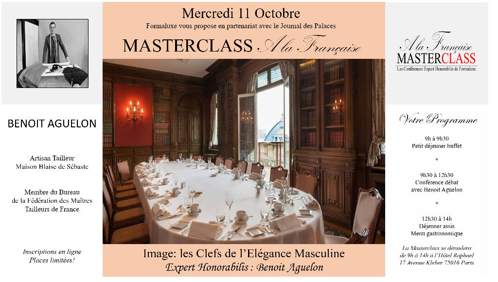 Masterclass Formaluxe “A La Française” 11 Octobre